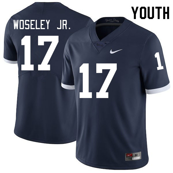 Youth #17 Kenny Woseley Jr. Penn State Nittany Lions College Football Jerseys Stitched-Retro